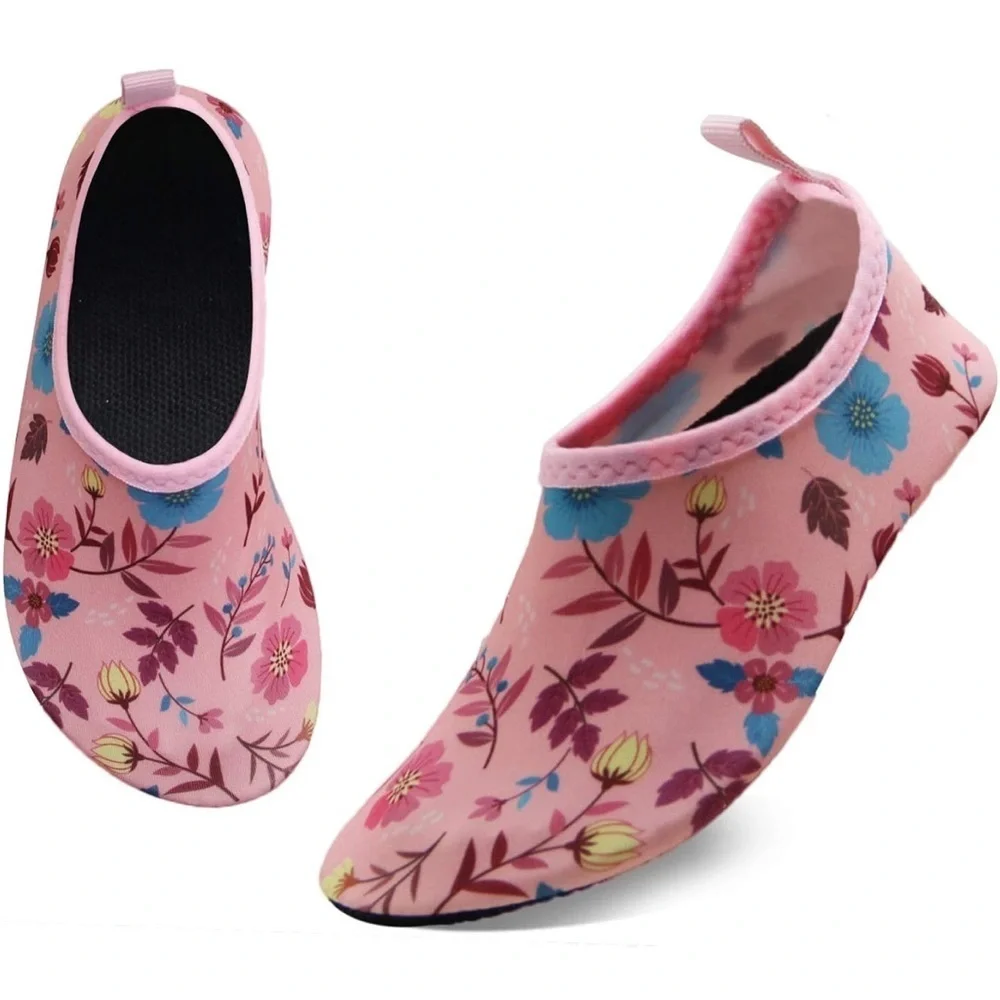 Brand new NWT Kids' Pink Floral Water Shoes size 3.5-4